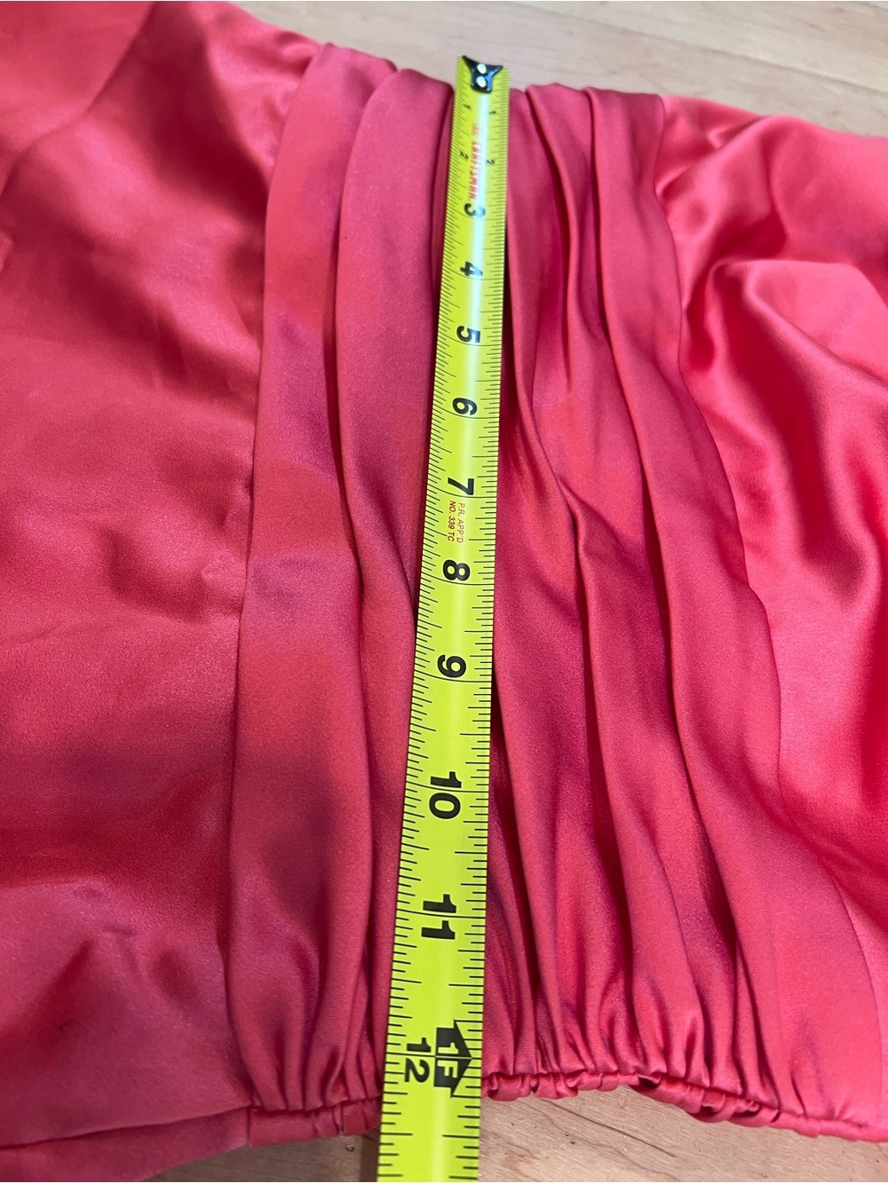 David's Bridal Satin Halter Neck Bridesmaid Wedding Cocktail Dress Size 2  Coral - Picture 11 of 14